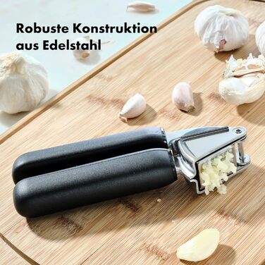 Прес для часнику OXO Good Grips, чорний, ергономічний