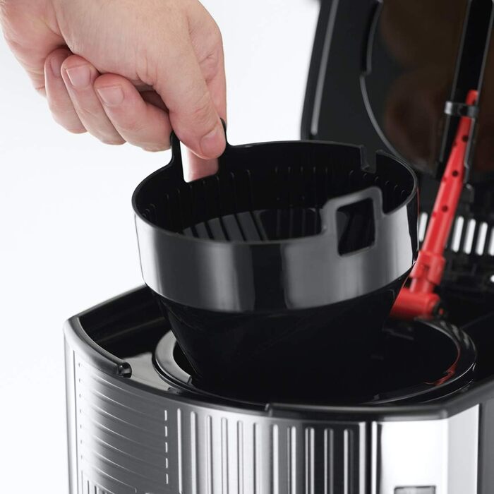 Тостер Russell Hobbs Geo Edelstahl Grau на 2 тости, нержавіюча сталь, сірий - широкі слоти, підставка для булочок, 6 режимів, розморожування, підігрів, 1640 Вт
