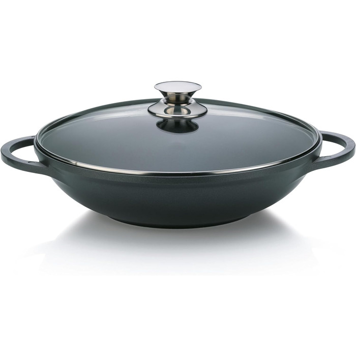 Wok Kela 15157 з жаростійкою кришкою, 4 л, алюмінієвий литий, для індукції, 32 см, Kerros