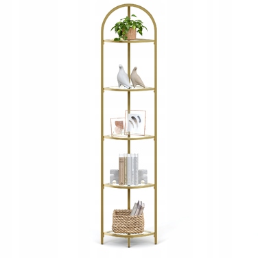 Стелаж MUFART, 28 см x 158 см x 28 см, золотий