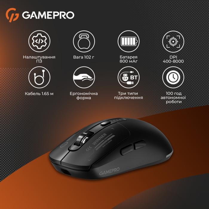 Бездротова миша GamePro Genesis Winner (GM079B)