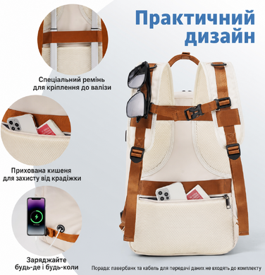 Набір дорожніх валіз COOLIFE: ручна поклажа 55x35x20 см і рюкзак 20 л для Ryanair, жорсткий чемодан із TSA-замком, рюкзак для кабіни