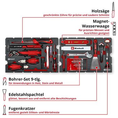 Набір інструментів Einhell E-CASE 80 шт. в кейсі - для дому, майстерні, ремонту