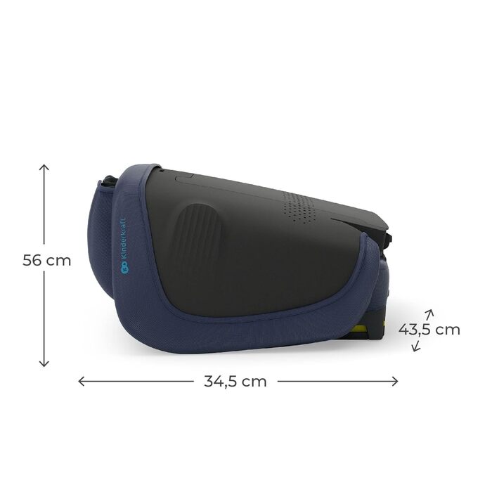 Автокрісло Kinderkraft UNITY 2 i-Size, 100-150 см, 3,5-12 років, регульована підголівник, AIR FLOW, 5 положень спинки, блакитне