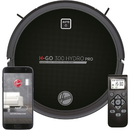 Робот-пилосос Hoover Hydro Pro з Wi-Fi, 120 хв автономності, сумісний з iOS та Android, дистанційне керування, антиударний, захист від падінь