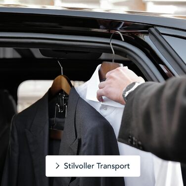 Дерев'яні вішалки SUITS VIENNA для одягу, 8 шт, масивна деревина, анатомічна форма, екологічні, для сорочок, костюмів і піджаків