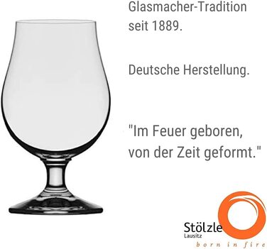 Пивні келихи Stölzle Lausitz Berlin 390 мл, набір 6 шт, кришталеве скло, для пива, міцні, без свинцю, для посудомийки