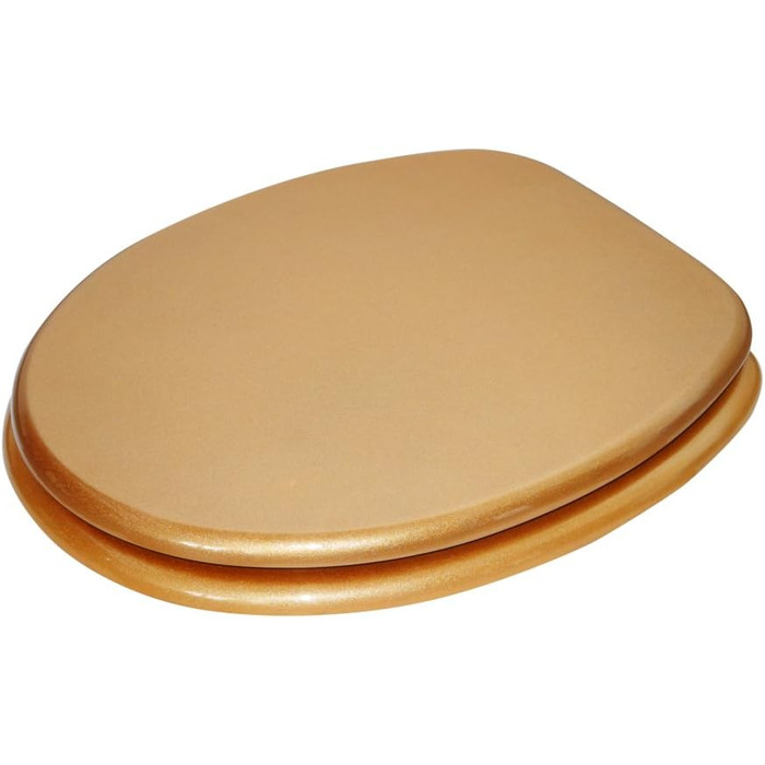 Сидіння для унітазу Sanilo Glitzer Gold, блискуче, міцні петлі, легкий монтаж