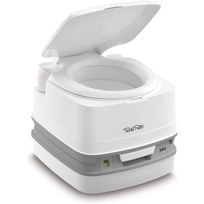 Портативна туалет Thetford Qube, біло-сіра, 330x383x427 мм (Porta Potti 345, Single)
