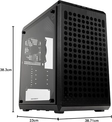 Корпус Cooler Master MasterBox Q300L V2 mATX Mini Tower з загартованим склом, 120 мм вентилятор, підтримка USB 3.2 Gen 2x2 Type-C, багатоваріантне охолодження