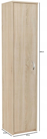 Стелаж Meble Bestseller, дуб сонома, 39 x 180 x 35 см
