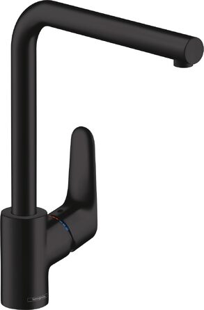 Змішувач кухонний Hansgrohe Focus M41 матовий чорний, високий вилив 280 мм, поворотний на 360°