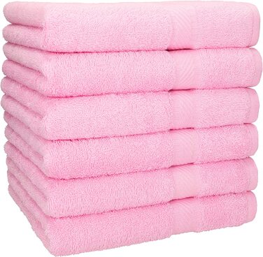 Набір рушників Betz Palermo 6 шт 50x100 см 100% бавовна рожеві - легкі, добре вбирають, для спорту, пляжу, подорожей