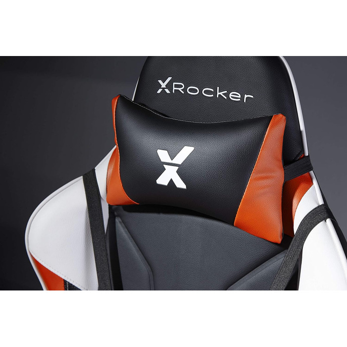Ігрове крісло X Rocker Agility eSports, ергономічне, офісне, помаранчево-чорне