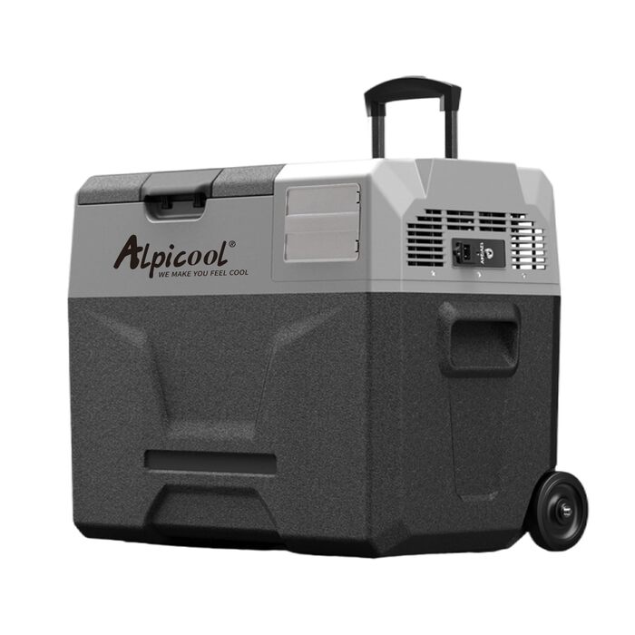Автомобільний холодильник Alpicool CX50 50л компресорний, портативний, з USB, колесами та телескопічною ручкою для авто, кемпінгу, вантажівок, човнів