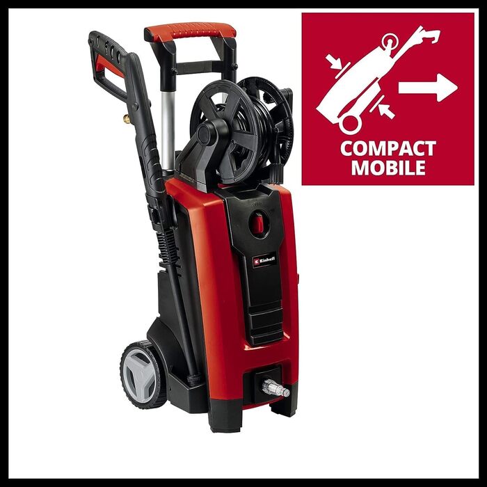 Мийка високого тиску Einhell TE-HP 140 (1900 Вт, 140 бар, модульна система Quick-Couple, шланг, пістолет, ланза, насадки, щітка, контейнер для миючого засобу)