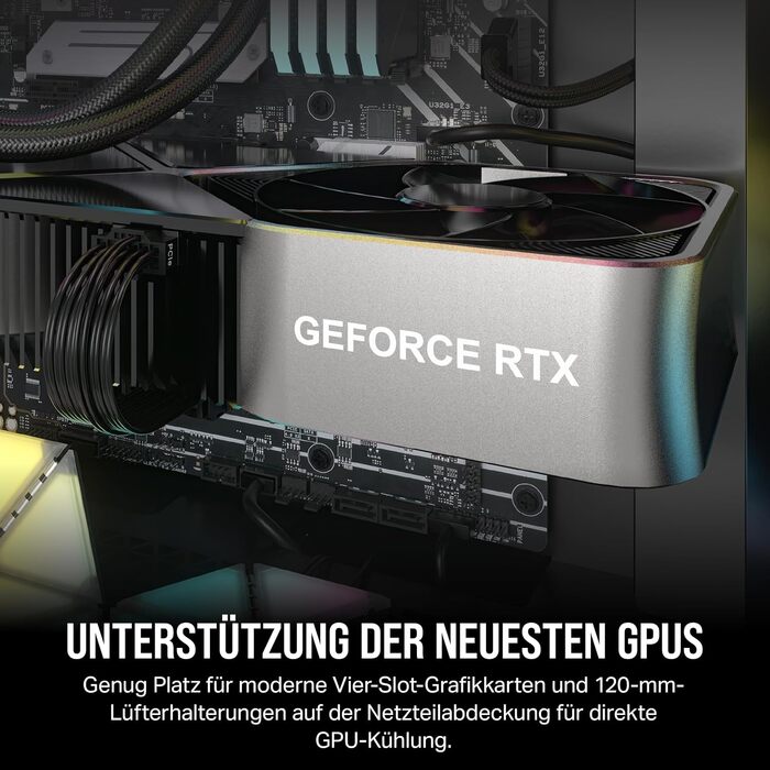 Корпус для ПК CORSAIR 3000D RGB Airflow, середній, чорний, 3 вентилятори AR120 RGB, підтримка трьохслотової відеокарти, до 8 вентиляторів 120 мм, високий повітряний потік