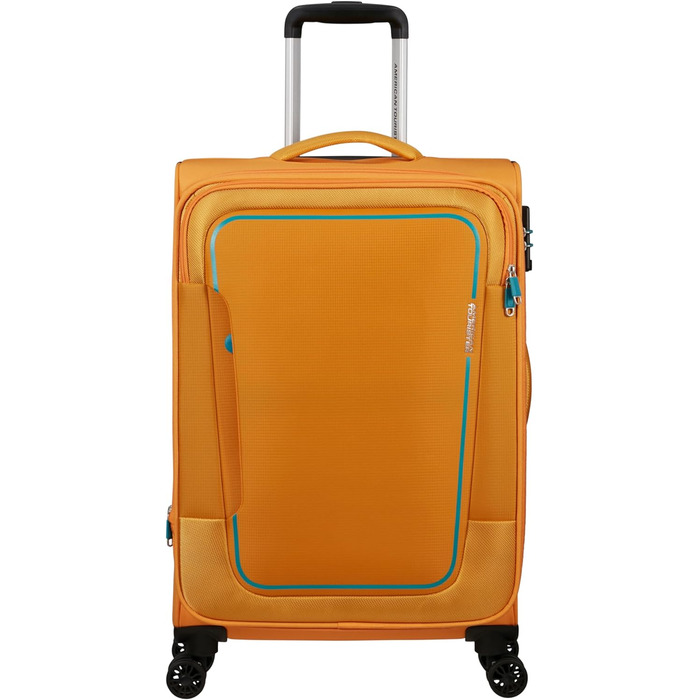 Валіза American Tourister Pulsonic Spinner M, розширювана, 68 см, 64/74 л, жовта (Sunset Yellow)