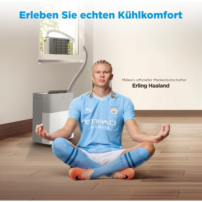 Мобільний кондиціонер Midea PortaSplit-E 12000 BTU (3.5 кВт), охолодження A++/обігрів A+, персиковий, до 42 м² - тихий режим 39 дБ