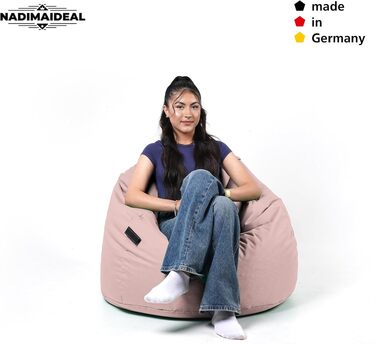 Мішок для сидіння Sitzsack Tropfenform Kastanie рожевий, XL (77 см) – для дітей та дорослих, EPS наповнювач, для дому та вулиці, геймерський пуф