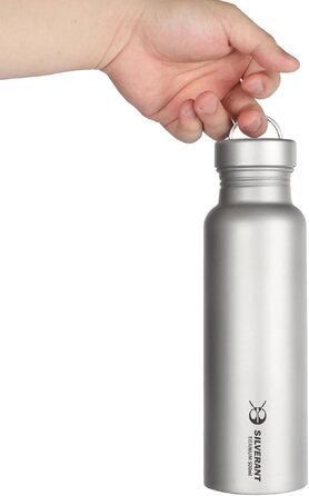 Фляга SILVERANT Titan для води 500 мл, кругла - легка пляшка для кемпінгу, туризму та активного відпочинку