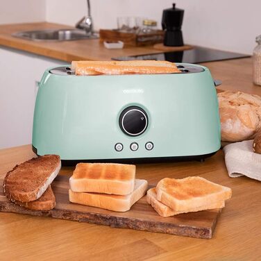 Тостер Cecotec ClassicToast 15000 Yellow Extra Double 1500 Вт для 4 тостів, 2 широкі слоти, 3 функції, LED-підсвічування, тримачі для булочок