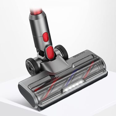 Щітка KENVOR для пилососа Dyson V7/V8/V10/V11/V15, підлогова, з прямим приводом і 5 LED-лампами, для коротковорсових килимів і твердих підлог, сіра
