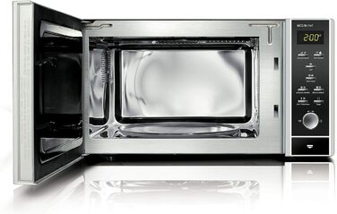 Мікрохвильова піч CASO MCG30 Chef 3-в-1 з грилем і конвекцією, 2200 Вт, 30 л, нержавіюча сталь, духовка, діаметр тарілки 31,5 см