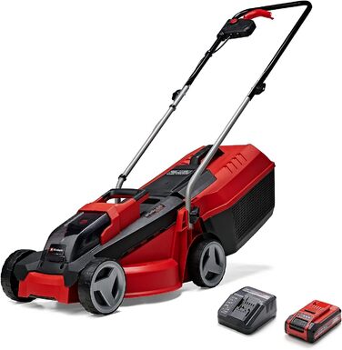 Акумуляторний газонокосарка Einhell City GE-cm 18/30 Li Kit Power X-Change (18 В, ширина косіння 30 см, до 150 м², Brushless, кошик 25 л, висота косіння 30-70 мм, з акумулятором 3.0 Ah + зарядним пристроєм)