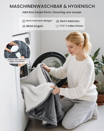 Електрична грілка-ковдра anysun 200x180 см з таймером від 1 до 10 годин