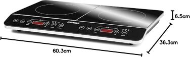 Індидукційна плитка G3 Ferrari Energy, 2000W з цифровим дисплеєм, регулюванням температури, таймером та функцією легкого очищення