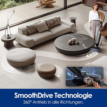 Tineco Floor One S9 Artist Steam Pro: Акумуляторний пилосос для вологого та сухого прибирання, 22000 Па, анти-заплутування, сушка гарячим повітрям 85°C, 50 хв роботи, для твердих поверхонь, шерсті тварин