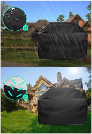 Чохол для гриля TRIWONDER, водонепроникний, з UV-захистом, захисний чохол для BBQ, з сумкою, 80x66x100 см