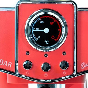 Кавомашина ECODE Delice 20 Bar червоного кольору з капучинатором та резервуаром 1.5л