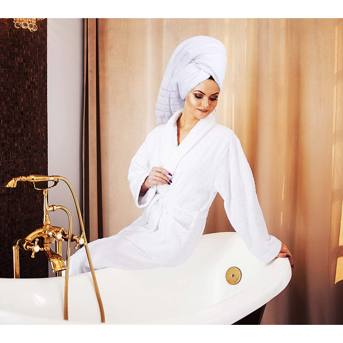 Набір рушників Utopia Towels 8 шт. з петелькою, 97% бавовна, високої якості, швидковисихаючі, 2 банних, 2 для рук, 4 для обличчя, білі