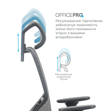 Крісло офісне OfficePro Comfort OC524G Gray