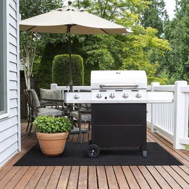 Захисний килимок для гриля Floordirekt Grillmatte Catania 180x180 см для газових та вугільних грилів - захист підлоги, тераси, саду