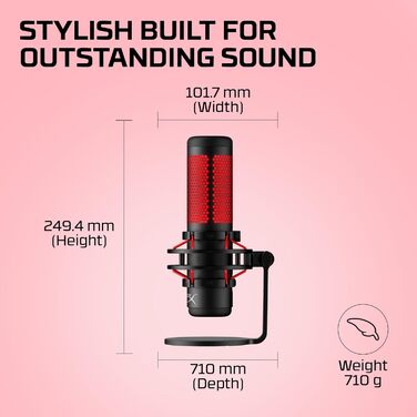 Мікрофон HyperX QuadCast USB для стрімінгу та ігор, чорний
