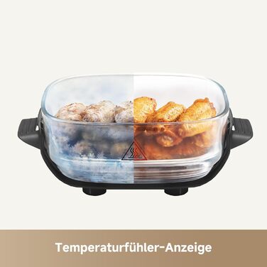 Фритюрниця Dreame Tasti AirFryer 5-в-1 з скляною чашею, 2.5L + 4.5L, 3D-конвекція, сенсорний дисплей, для дому та подорожей