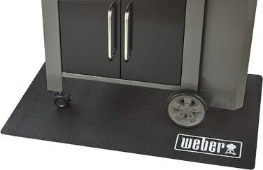 Килимок для гриля Weber 120x80 см чорний — захист тераси і балкона від жиру, жаростійкий, антибактеріальний, для всіх грилів