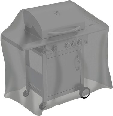 Універсальний чохол для газового гриля tepro, середній, антрацит, 65x130x100 см