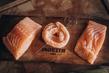 MOESTA-BBQ Дошка для копчення XXL з вільхи, набір 2 шт, багаторазова, без кори, для барбекю та гриля