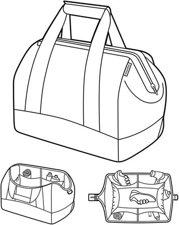 Дорожня сумка Reisenthel Allrounder L з великою косметичкою Toiletbag XL, горошок