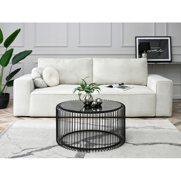 Журнальний стіл Mebel-Partner круглий, 80 x 80 x 42 см, чорний