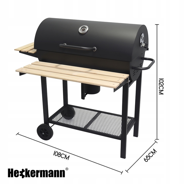 Вугільний гриль Heckermann, 71 x 37 см