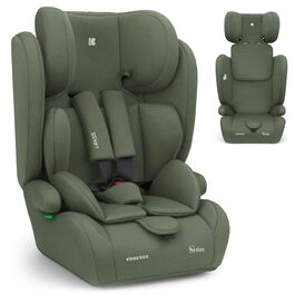 Автокрісло KikkaBoo i-PASS 9-36 кг, i-Size, Армійський зелений, для дітей 1-12 років (76-150 см), з регульованим підголівником