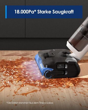 Tineco Floor One S6 Stretch Steam: Волого-сухий пилосос для твердих підлог з функцією пари, 22000 Па, Anti-Tangle, Flashdry 85°C, 50 хв роботи, для шерсті тварин