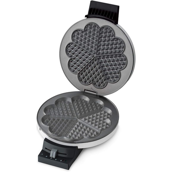 Вафельниця Cloer 1200 Вт для класичних вафель XXL, діаметр 19,5 см, сталева, біла, без сигналу