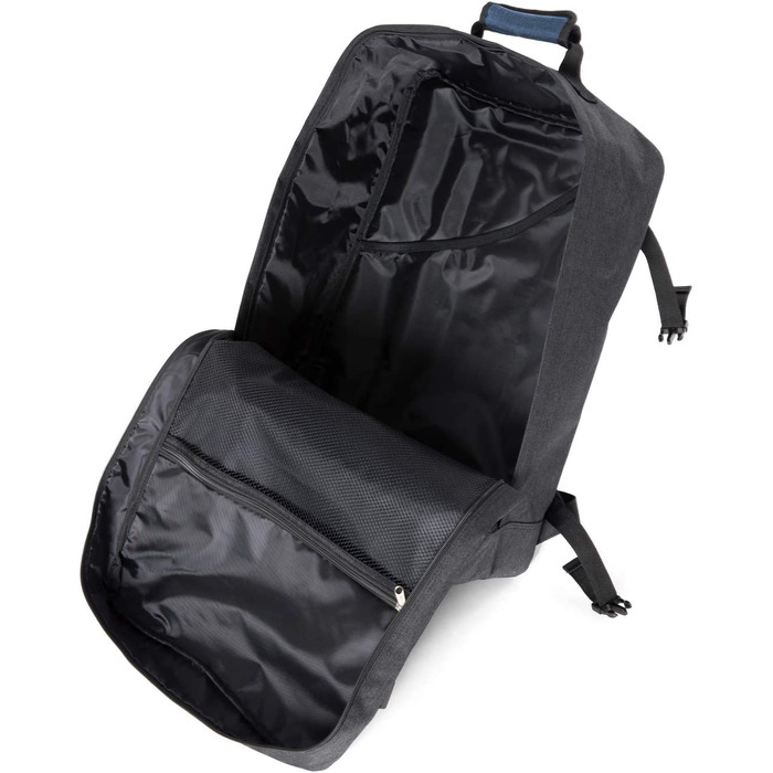 blnbag M3 – компактний надлегкий туристичний рюкзак 35 л, чорний антрацит, універсальний, з м’якими регульованими лямками або як сумка з ручкою, унісекс