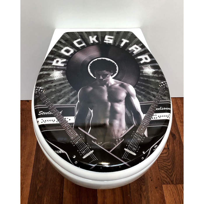 Унітазна кришка Duroplast Rockstar з мікроліфтом, знімна, 59825